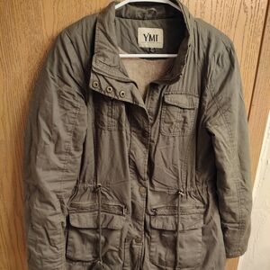 YMI Women's Utility Jacket in Olive